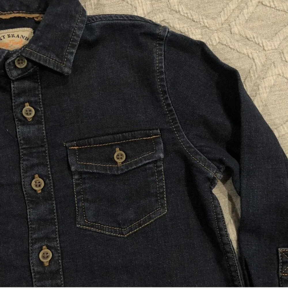 Next 3-4Y Chambray Denim Button Up Shirt